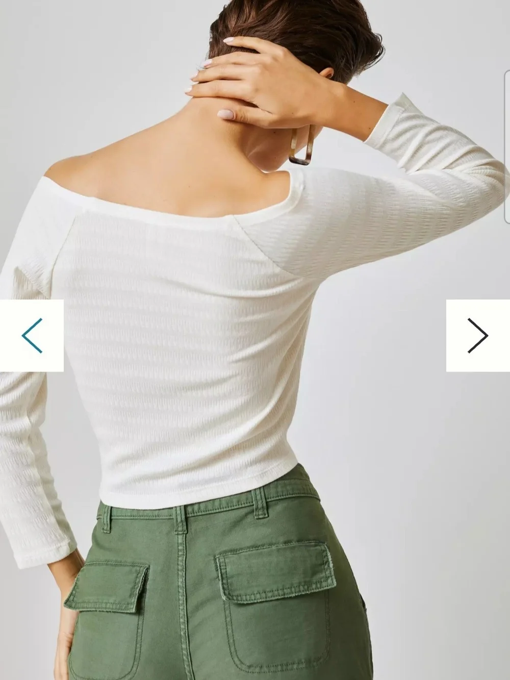 Anthropologie Sabrina Cinched V-Neck Long Sleeve Top